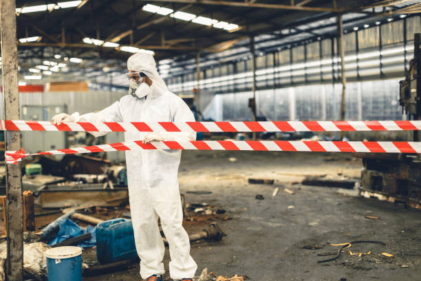 Professional Biohazard Cleanup technician working in Big Creek, CA
